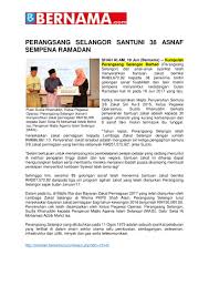 Permohonan boleh dibuat secara atas talian di laman sesawang yawas. Perangsang Selangor Santuni 38 Asnaf Sempena Ramadan