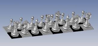 Model pion catur 3d model. 3d Printed Chess Pieces Queen By Nop21 Pinshape