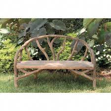 A Steel Framework Is Covered With Concrete And Sculpted To Look Like Tree Branches On This Unique Be Rustic Outdoor Furniture Arbor Bench Concrete Garden Bench