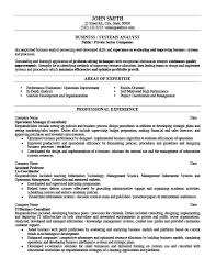 systems analyst resume template