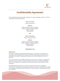 Every company has its own trade secrets and confidential information. Confidentiality Agreement Template Pdf Templates Jotform