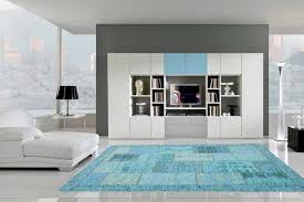 Blau, türkis, mint, hellblau, meeresblau Vintage Patchwork Teppich In Turkis Floorpassion De Floorpassion