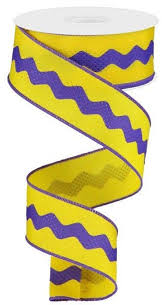 Purple And Gold Wired Ribbon Lsu Ribbon College Ribbon Deco Mesh Supplies Wired Ribbon Yellow A Wired Ribbon Ribbon Gold Wire