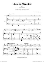 Glazunov Chant Du Menestrel Op 71 Sheet Music For Cello And Piano Sheet Music Cello Music Cello Sheet Music