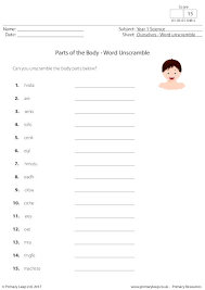 Unscramble words worksheets pdf also baby firsts shower game zoom word search unscramble loading. Science Parts Of The Body Word Unscramble Worksheet Primaryleap Co Uk