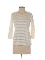 Details About Charter Club Women Ivory 3 4 Sleeve T Shirt Sm Petite