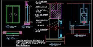 aluminium sliding door detail dwg autocad drawing download aluminium sliding doors sliding door design sliding doors