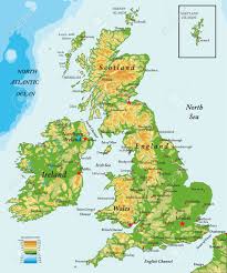 Mapa de reino unido con las ciudades. Reino Unido Y Irlanda Del Mapa Fisico Ilustraciones Vectoriales Clip Art Vectorizado Libre De Derechos Image 69139237