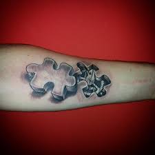 Heart puzzle piece tattoo designs for couples. Heart Puzzle Piece Tattoo Designs
