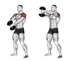 Reverse the movement and lower the dumbbells with control. Exercise Database Shoulders11 Standing Two Arm Dumbbell Front Raises Jase Stuart The Better Body Coach