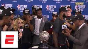 Bbr home page > playoffs > 2020 nba > eastern conference finals. Full Cleveland Cavaliers Win 2018 Eastern Conference Finals Watch The Trophy Presentation Espn Youtube