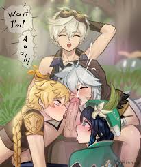 Post 5567505: Aether Bennett Genshin_Impact Razor Venti vyjalanas