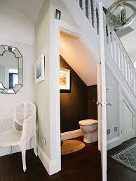 25 Tiny Bathrooms We Love Bathroom Under Stairs Tiny Bathrooms Room Under Stairs