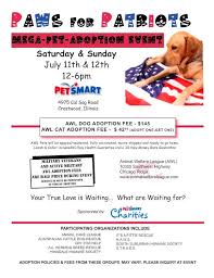 Petsmart is located approximately 1 miles from orland park. Paws For Patriots Mega Pet Adoption Event Oak Lawn Il Patch