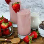 A milkshake is gentle on an empty stomach and. Healthy Frozen Strawberry Smoothie Without Yogurt Or Banana Our Sweetly Spiced Life