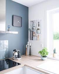 Create a kitchen design that is functional and attractive. 8 Dreamy Scandinavian Blue Shades You Will Love For Your Walls This Fall Scandinavian Kitchen Design Interior Design Kitchen Kitchen Interior