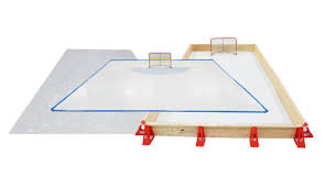 You don't need to drive stakes into the ground, and you can buy extra parts to increase your rink's area down the line. Ice N Go We Are Backyard Ice Rinks