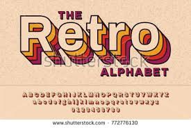 Retro Font 90 S 80 S With Vhs Effect Vector Abc Alphabet Retro Typography Retro Font Aesthetic Fonts