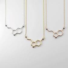 Serotonin Happinessmolecule Necklace Science Jewelry Etsy Science Jewelry Molecule Necklace Science Necklaces