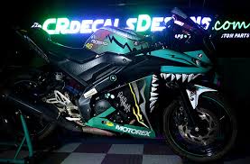 So here we are with the new yamaha r15 v3 completely revealed in these set of spy pics. Buy Cr Decals Yamaha R15 V3 Full Body Wrap Custom Decals Stickers Vr46 Shark Edition Kit Ocean Blue For Bike 10 Inches 25 4 Cm Online Get 48 Off