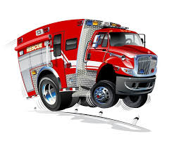 Firefighter Rescue Truck Caricature Cute Cars Automotive Artwork Car Cartoon