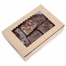 Kraft sandwich box with window 125 x 77 x 72 mm. Kraft Paper Brownie Window Box Size 8 5 X 6 X 1 75 Inches Rs 12 Piece Id 21926368855