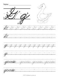 Practice your penmanship with these handwriting worksheets from k5 learning. Free Printable Cursive G Worksheet Teaching Cursive Cursive Writing Worksheets Learning Cursive