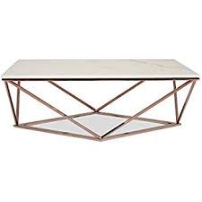 Bronze Metal And Glass Coffee Table Collection Amazon Stella White Marble Coffee T In 2020 Faux Marble Coffee Table Square Glass Coffee Table Marble Coffee Table Set