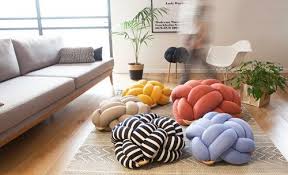 Medium Mustard Floor Cushions Knot Floor Pillow Modern Home Decor Cushion Pouf Ottoman Meditation Pillow In 2020 Floor Cushions Floor Pillows Decor