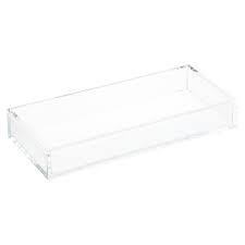 It can be installed without one be it's a narrow fit if the sink is already installed. Acrylic Trays Clear Acrylic Trays The Container Store
