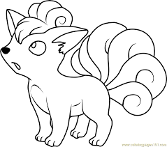 Inside vulpix's body burns a flame that never goes out. Vulpix Pokemon Coloring Page Pokemon Coloring Pages Pokemon Coloring Cute Coloring Pages