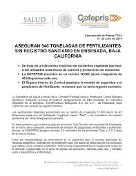 Sanciones aplicadas a personas fisias o morales por infracción a la normatividad sanitaria; Formato De Oficio