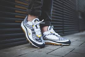 Nike Has Announced Release Dates For The Air Max 98 Tour Yellow And Gundam Sneakers Men Fashion Sneakers Fashion Nike Air Max