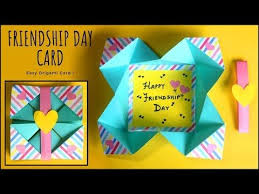 The recipient of these unique cards will be delighted upon opening to see a pop up paper sculpture in intricate detail. Easy Origami Greeting Card Friendship Day Card Handmade Cards