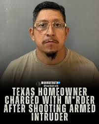In Big Spring, Texas, 43-year-old Joel Adrian Florez has been charged with  m*rder after he sh-t and k*lled an armed intruder inside his home late  Friday night, according to police. Officers who