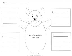 A Teacher Without A Class More Bats Some Writing Ideas Graphic Organizers Writing Templates Kindergarten Four Square Writing