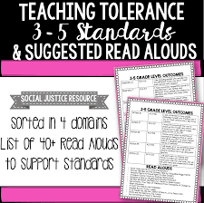 Teaching Tolerance 3 5 Standards And Suggested Read Alouds Teaching Tolerance Teaching Read Aloud