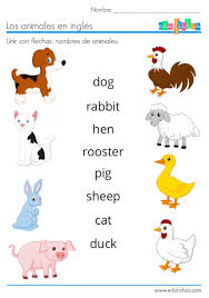 Descarga las tarjetas de animales aqui. Nombres De Los Animales En Ingles Para Ensenar A Ninos