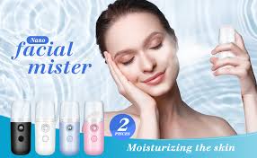 Amazon.com: Honoson 2 Pieces Nano Facial Mister 30 ml Mini Face Humidifier  Portable Facial Sprayer USB Rechargeable Handy Skin Care Machine for Face  ...