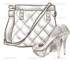Herunterladen Frauen Tasche Und Schuhe Skizze Stockillustration 20037743 Frauen Taschen Tasche Illustration Frauenschuhe