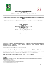 Tus libros de texto en internet. Pdf Transporte Aereo Y Conectividad Evidencias De La Emergencia De Nodos Turisticos En El Sistema Urbano Mundial