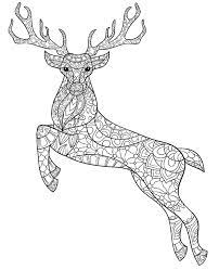 Supercoloring.com is a super fun for all ages: Deer Stag Printable Colouring Pages For Adults