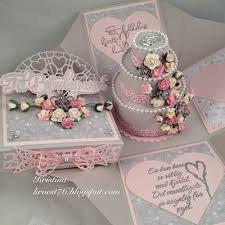 Bryllupsboks Med Rund Kake Exploding Box Card Pop Up Box Cards Exploding Gift Box