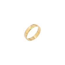 Eternity 9ct Gold 4mm D Shaped Plain Wedding Ring Size P