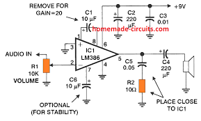 The ic amplifier has low distortion and has built in. Lm386 Amplifier Circuit Working Specifications Explained Homemade Circuit Projects