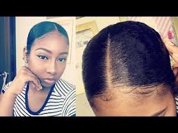 Super Slick Down Middle Part Bun On Medium Length Natural Hair Video Black Natural Hair Styles Natural Hair Styles For Black Women Natural Hair Bun Styles