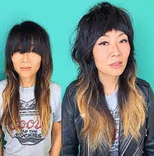 Moon Bangs The Feel Good Fringe We Need Now Long Hair With Bangs Haircut Inspiration Long Shag Haircut