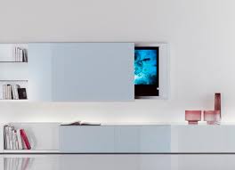 Fernseher verstecken mit einem bild. Contemporary Tv Wall Unit New Concepts Acerbis International Lacquered Wood With Built In Speaker Lowboard