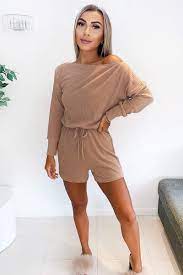 Maybe you would like to learn more about one of these? Camel Knitted Long Sleeve Playsuit Ax Paris