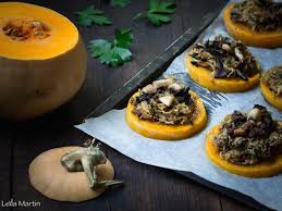 Medaillons De Butternut A La Choucroute Et Aux Champignons Recette Butternut Recettes De Courge Butternut Choucroute